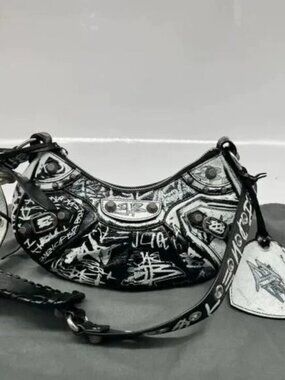 Balenciaga Le Cagole Half-Moon Underarm Crossbody Bag